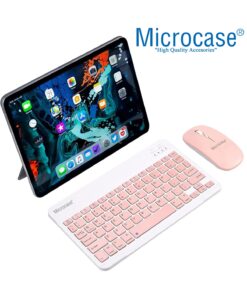 Alternative view of Microcase Tablet Ve Telefonlar Için Bluetooth Klavye Ve Mouse Set - Al3476 Pembe
