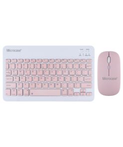 Microcase Tablet Ve Telefonlar Için Bluetooth Klavye Ve Mouse Set - Al3476 Pembe