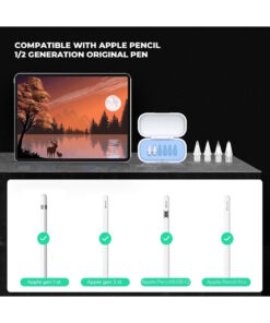 Alternative view of m.tk moveteck Apple Pencil 2./1. Nesil Pencil Pro/USB-C için iPad Pro/Mini/Air Dayanıklı 6 Yedek Uçları Ve Çantası