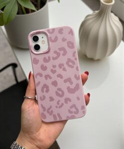 KVK PRİVACY iPhone 11 Uyumlu Pembe Leopar Desenli İnce Yumuşak Silikon Kılıf