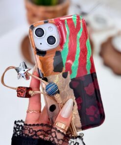 Go Aksesuar Iphone 15 - 14 - 13 Uyumlu Shine Charm Leopar Renk Geçişli Parlak Tasarımlı Silikon Kılıf