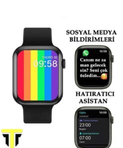Alternative view of TECHNOMEN Akıllı Saat Plus Kablosuz Kulaklık Ikili Siyah Set