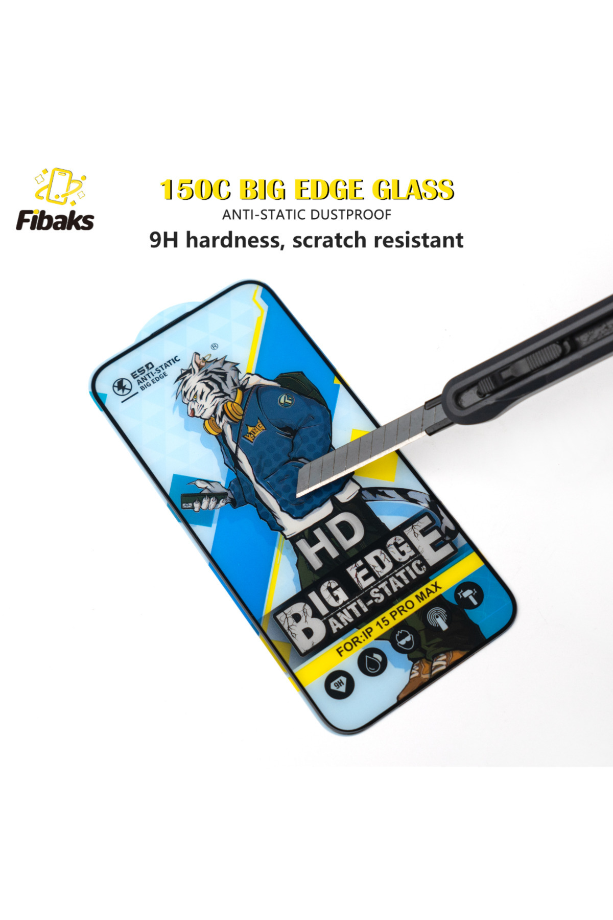 Fibaks Galaxy S25 FE Kırılmaz Cam Tam Ekran Koruyucu 150cc Antistatik Büyük Kenar 9h Temperli Koruma - Görsel 3