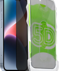 Fibaks iPhone 13/13 Pro/14/16E/17E Takma Aparatlı Kolay Uygulama Gizlilik Hayalet Kırılmaz Cam Ekran Koruma