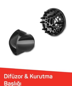 Arzum AR569 Linda Saç Kurutma Makinesi 2 Hız Ayarı, Soğuk Hava ve Difüzör, 2000W, Siyah - Görsel 3
