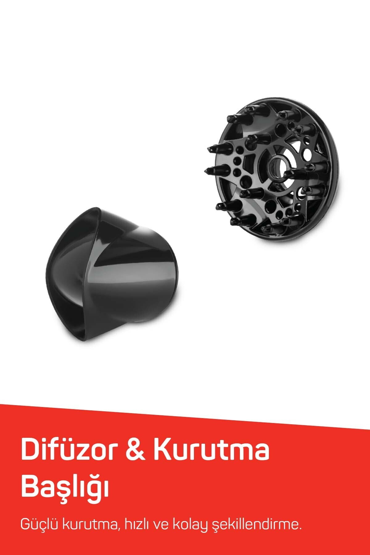 Arzum AR569 Linda Saç Kurutma Makinesi 2 Hız Ayarı, Soğuk Hava ve Difüzör, 2000W, Siyah - Görsel 3