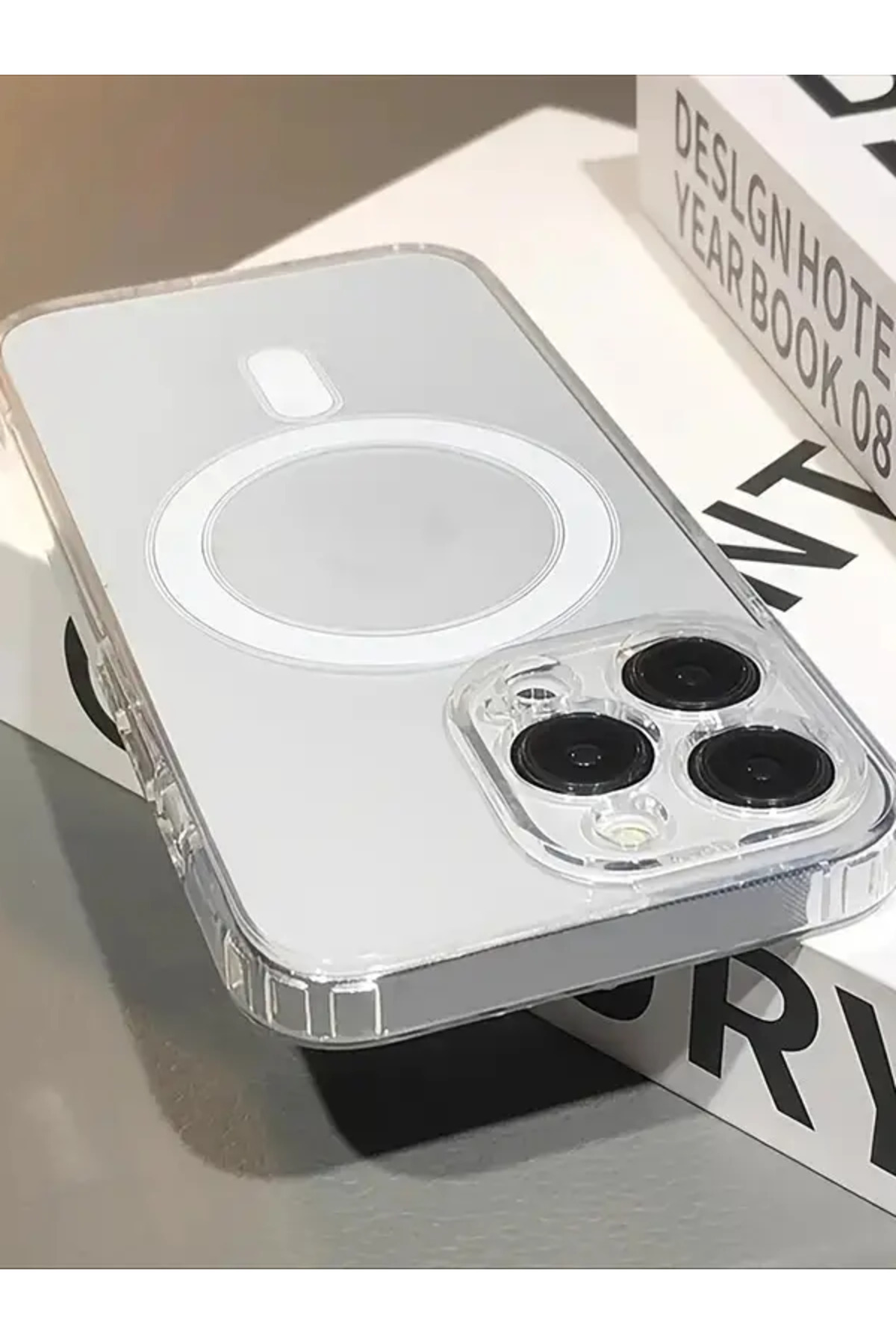 KVK PRİVACY Iphone 16 Pro Max Kılıf Magsafe Şeffaf Kılıf Kamera Çıkıntılı Darbeye Dayanıklı Kapak - Görsel 3
