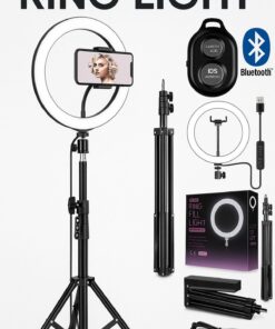 Isweep Ring Light Led Işıklı Tripod 10 Inç Halka Youtuber Tiktok Video Makyaj Işığı Ayaklı 10 Inç