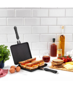 Schafer Tastemake XL Döküm Ocak Üstü Tost Izgara 20x26 Cm-2 Parça