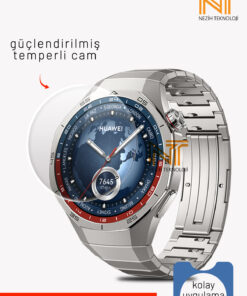 Nezih Case Huawei Watch Gt5 Pro / Gt6 Pro 46mm Uyumlu Güçlendirilmiş Temperli Cam Ekran Koruyucu