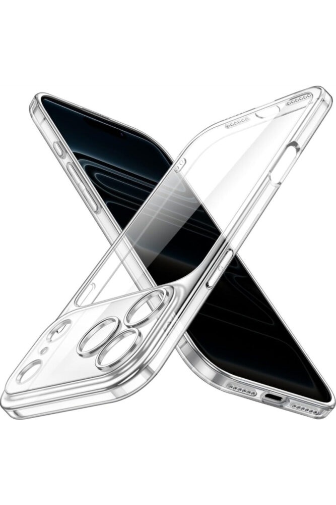 Fibaks iPhone 17 Pro Kılıf Şeffaf Kamerası Full Korumalı Yumuşak Darbe Emici Ince Esnek Silikon Kapak - Görsel 2