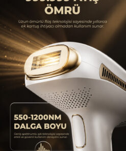 PiranTech BHRL-08 Buz Lazer Epilasyon 999.999 Atım- Cilt Gençleştirici- Akne Giderici- Lazer Epilasyon Aleti - Görsel 3