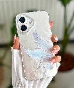 Alternative view of Go Aksesuar Iphone 16 Uyumlu Shine Platin Kelebek Tasarımlı Silikon Kılıf