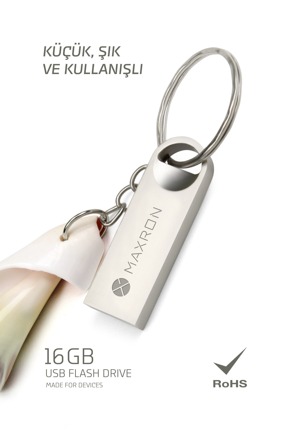 Maxron 16 GB Flash Bellek Metal Gövde Ömür Boyu Garantili Güvenli Usb Bellek Data Traveler - Görsel 3
