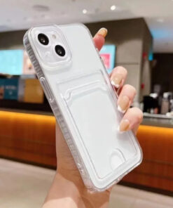 Go Aksesuar Iphone 13 Ve 14 Uyumlu Şeffaf Kartlıklı Kamera Korumali Aa Kalite