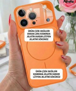 Alternative view of Fibaks iPhone 11 Kılıf 17 Pro Max Çevirici MagSafe Kamera Lens Korumalı Camlı Dönüştürücü
