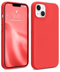 KVK PRİVACY Iphone 13-14-15 Uyumlu Lansman Kılıf Içi Kadifeli Kamera Yükseltili Silikon Kapak Kırmızı