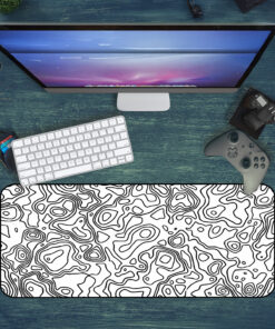 urzuva Monochrome Lines 70X30 3MM Kalınlık Premium Gaming oyuncu mousepad, Anti Slip XXL mouse pad - Görsel 3