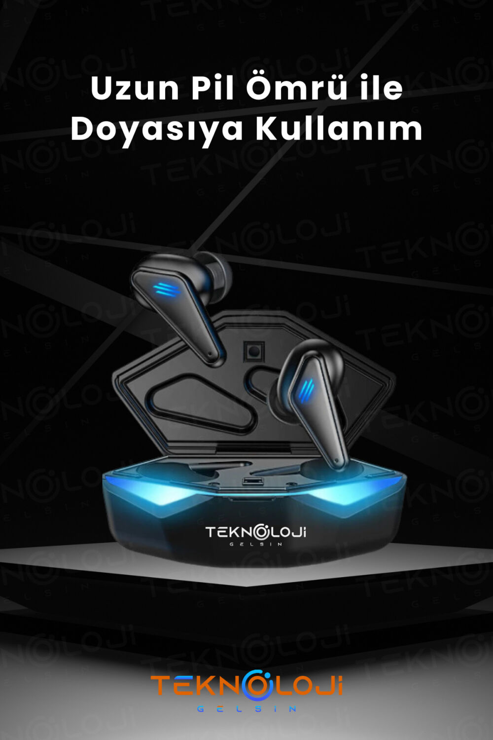 Teknoloji Gelsin Kulaklık Bluetooth Kablosuz Oyuncu Kulak İçi Mikrofonlu - Görsel 2