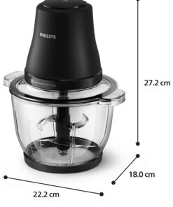 Philips HR1502/00 3000 Serisi Doğrayıcı, 500 W, PowerChop Doğrama, 2Lt Kase, 2 Hız Ayarı - Görsel 3