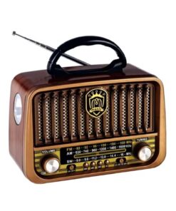 ataşbey RT-878 Ahşap Nostaljik Görünümlü Fenerli Bluetooth lu USB-SD Card Mp3 Çalar Radyo Müzik Kutusu