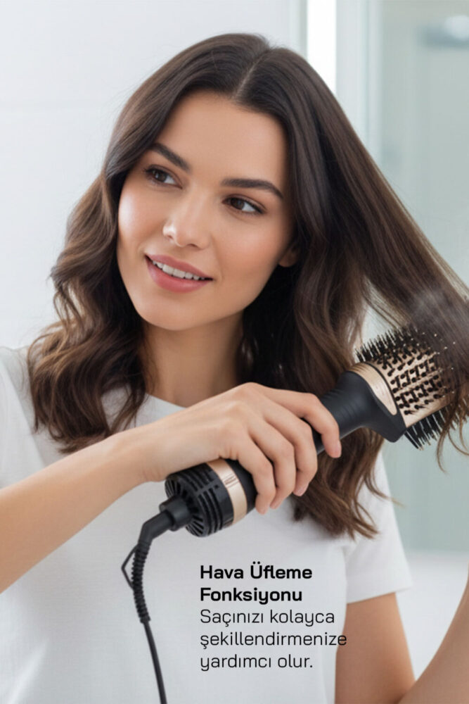 Sinbo SHD-1731 - 3 in 1 Saç Şekillendirici ve Hava Üflemeli Saç Düzleştirici Fön Tarağı - Görsel 2