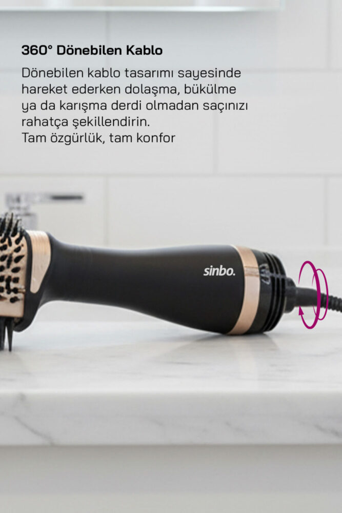 Sinbo SHD-1731 - 3 in 1 Saç Şekillendirici ve Hava Üflemeli Saç Düzleştirici Fön Tarağı - Görsel 3