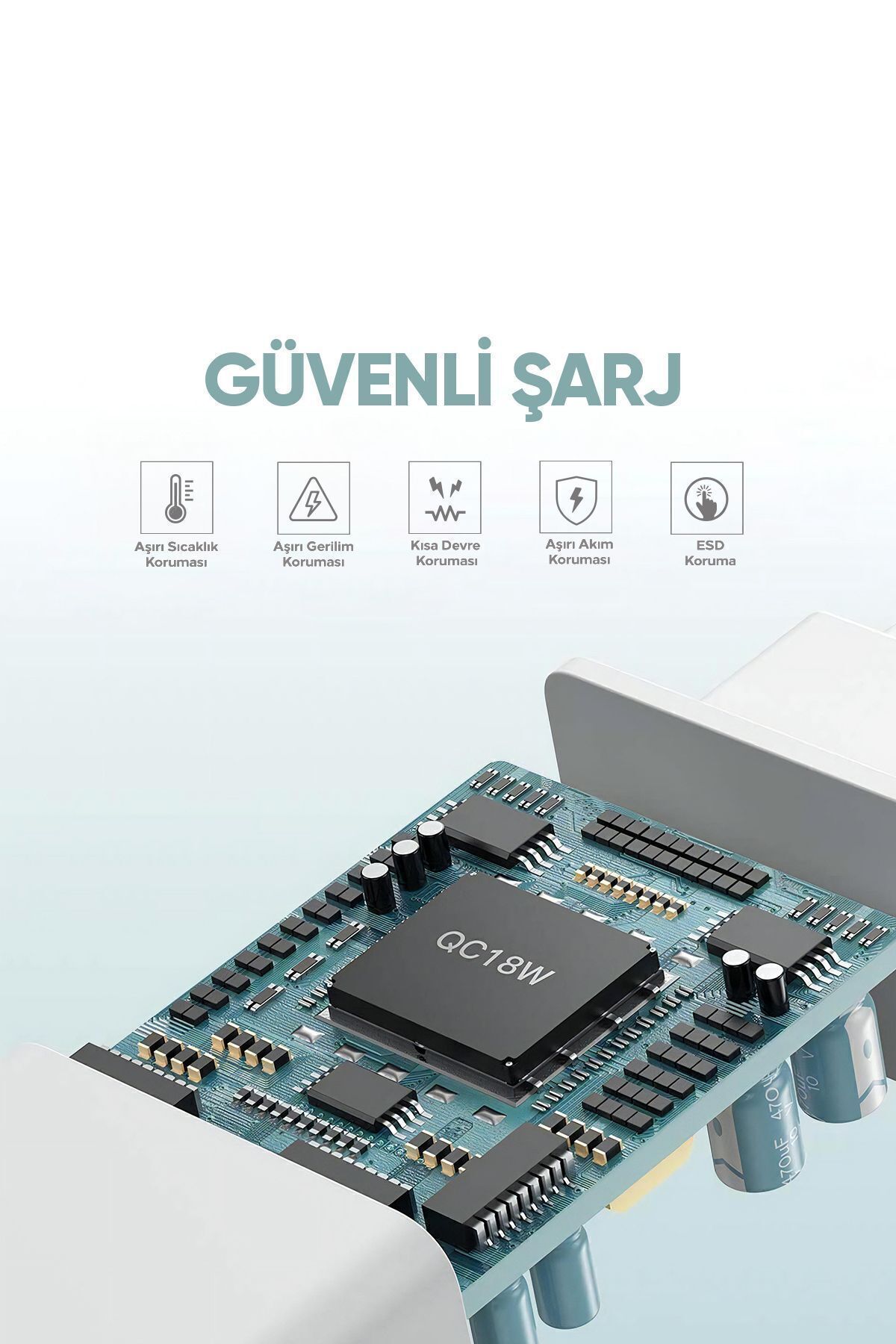 Woyax By Deji Samsung Galaxy A11 A21 A31 A51 A02s A12 A13 A32 Uyumlu Hızlı Şarj Aleti 18w Type-c - Görsel 3