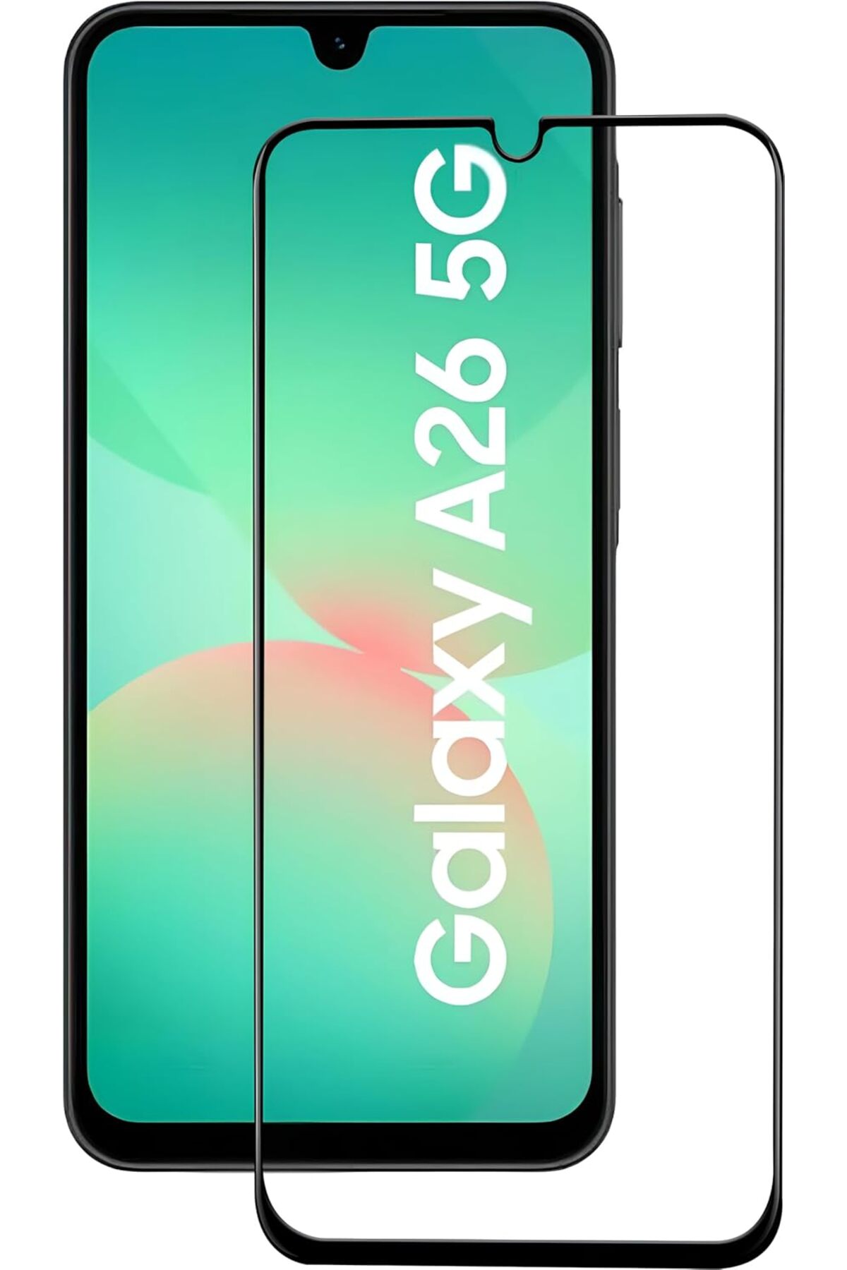 Fibaks Galaxy A26/A16/A17 Kırılmaz Cam Tam Ekran Koruyucu 150cc Antistatik Büyük Kenar 9h Temperli Koruma
