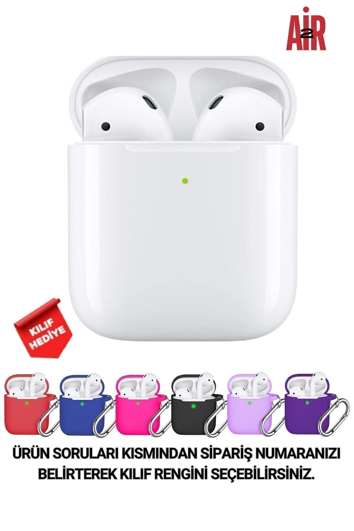 Barbanti Mobile Beyaz 2.nesil Ios Android Uyumlu Kablosuz Bluetooth Kulaklık Karışık Renk Kılıf Hediyeli Plus