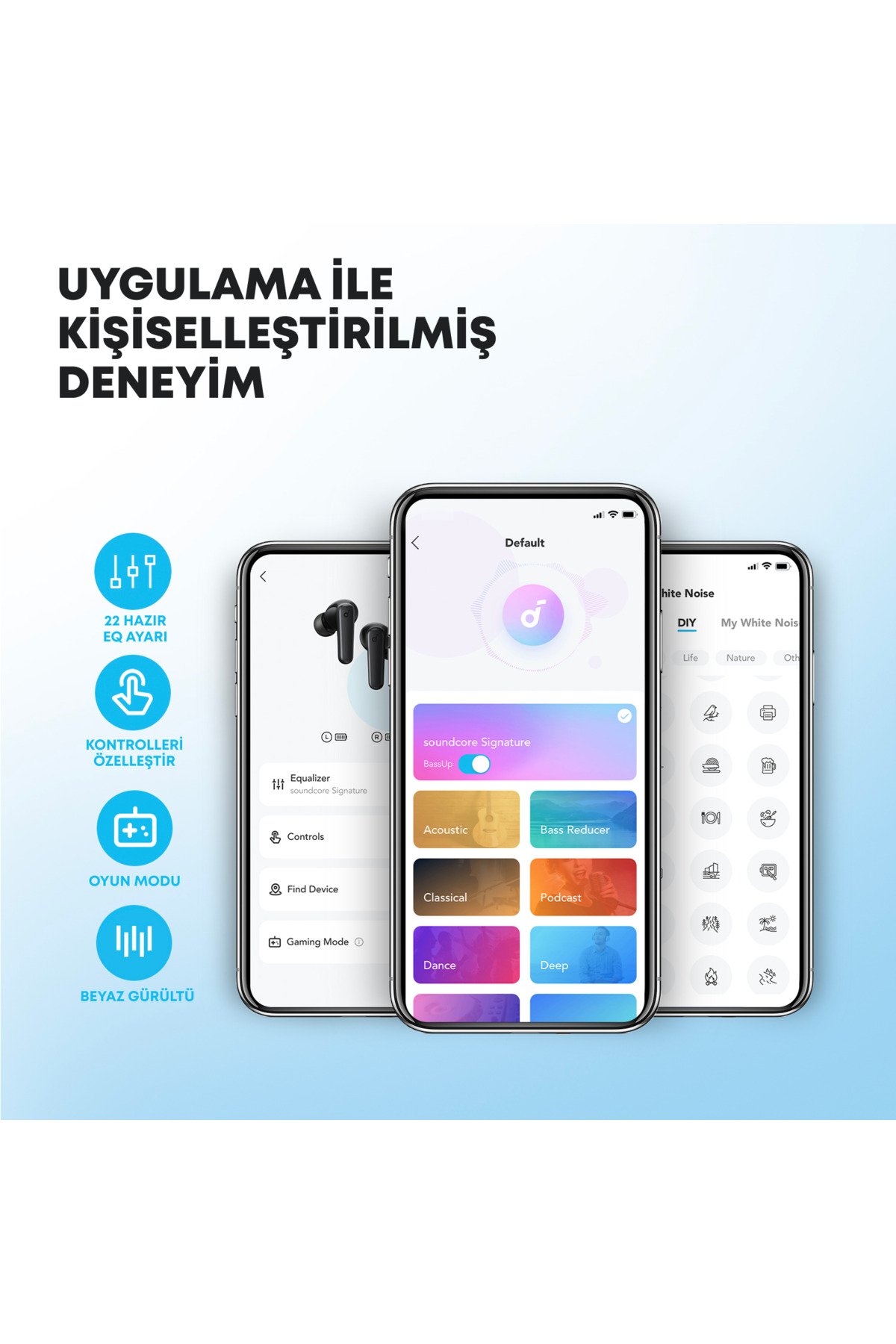 Anker Soundcore P20i Kulak İçi Bluetooth Kulaklık, 30 Saat Çalma Süresi, Siyah - A3949 - Görsel 3