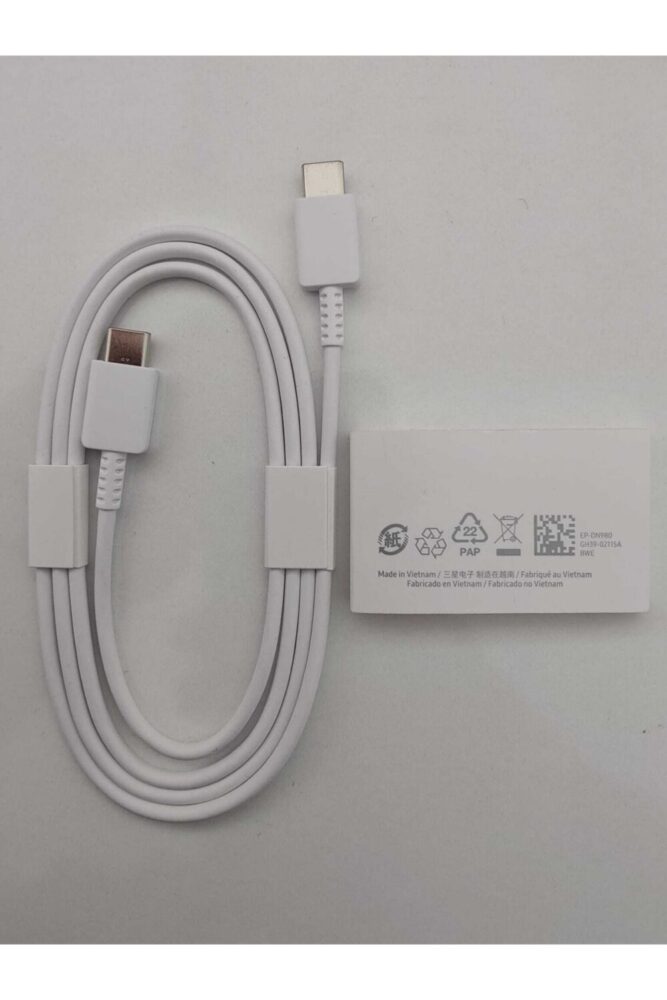 Samsung Galaxy Şarj Kablosu 45w 5a Kadar Destekli Çift Taraf Type C 0 Orjinal Ep-dn980