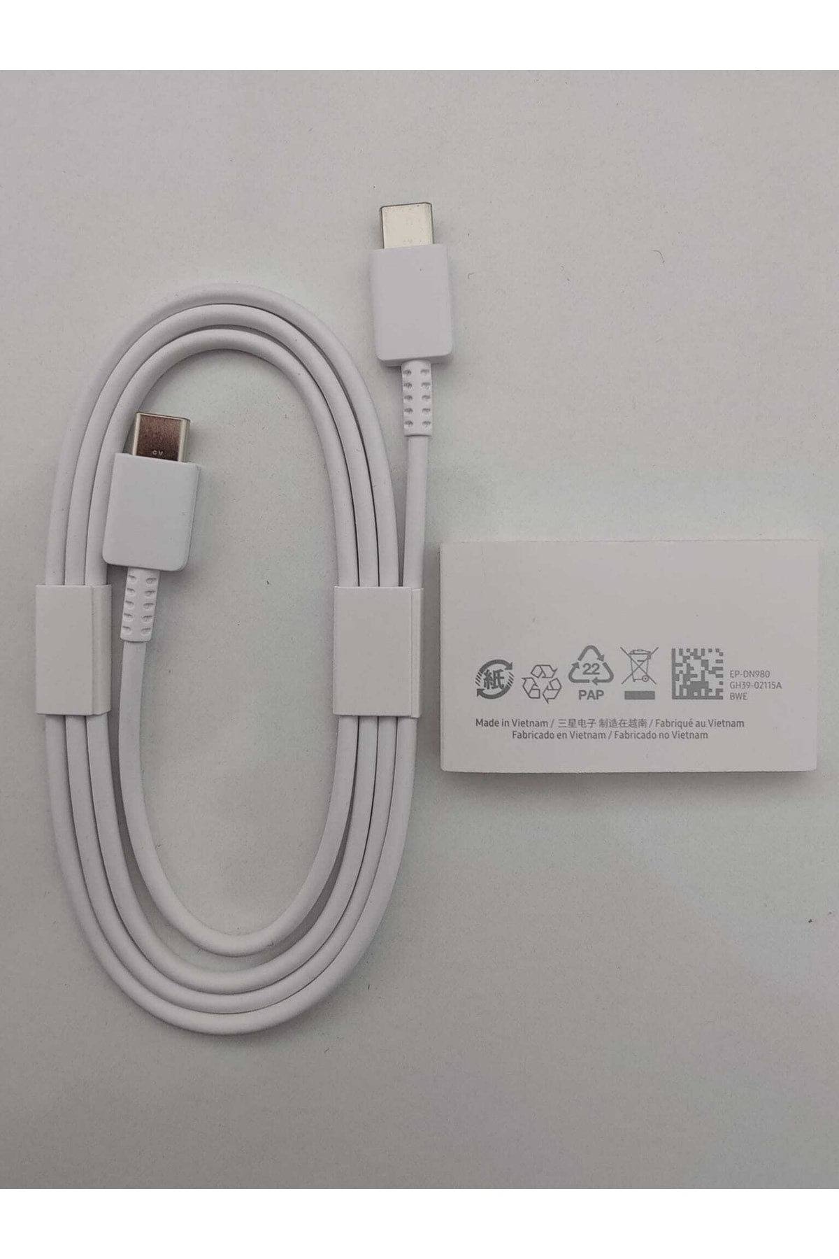 Samsung Galaxy Şarj Kablosu 45w 5a Kadar Destekli Çift Taraf Type C 0 Orjinal Ep-dn980