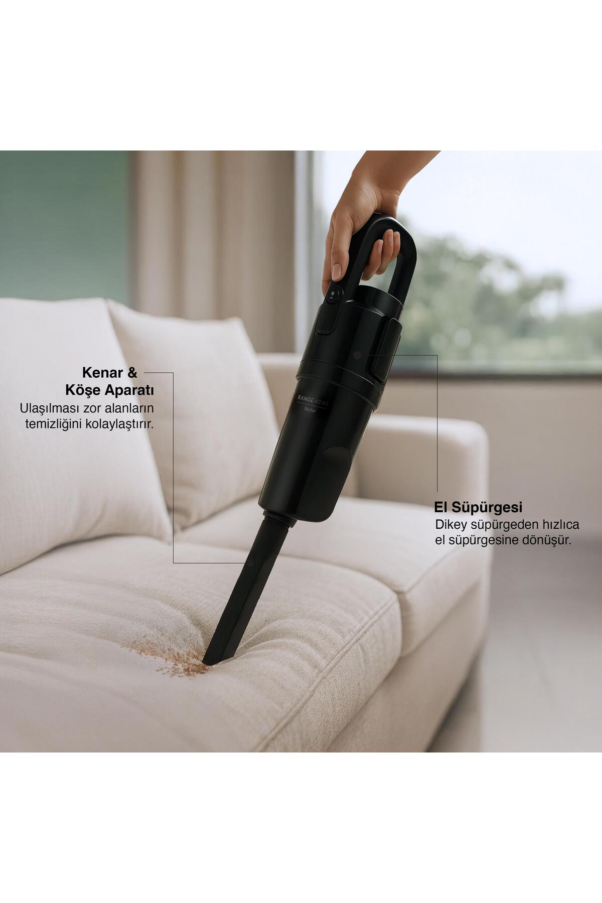 Fakir Vector 2’si 1 Arada Dikey Süpürge 800W Kablolu Kompakt Elektrikli Süpürge - Görsel 3
