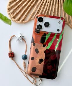 Go Aksesuar Iphone 17 Promax Uyumlu Shine Charm Leopar Tasarımlı Oyuncaklı Esnek Silikon Kılıf