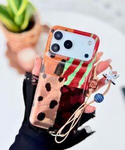 Go Aksesuar Iphone 17 Promax Uyumlu Shine Charm Leopar Tasarımlı Oyuncaklı Esnek Silikon Kılıf - Görsel 3