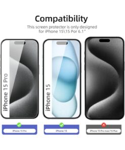 EVAX 3'lü Paket Iphone 15 Uyumlu Temperli Hd Cam Ekran Koruyucu Kırılmaz Cam (3'LÜ PAKET) - Görsel 3