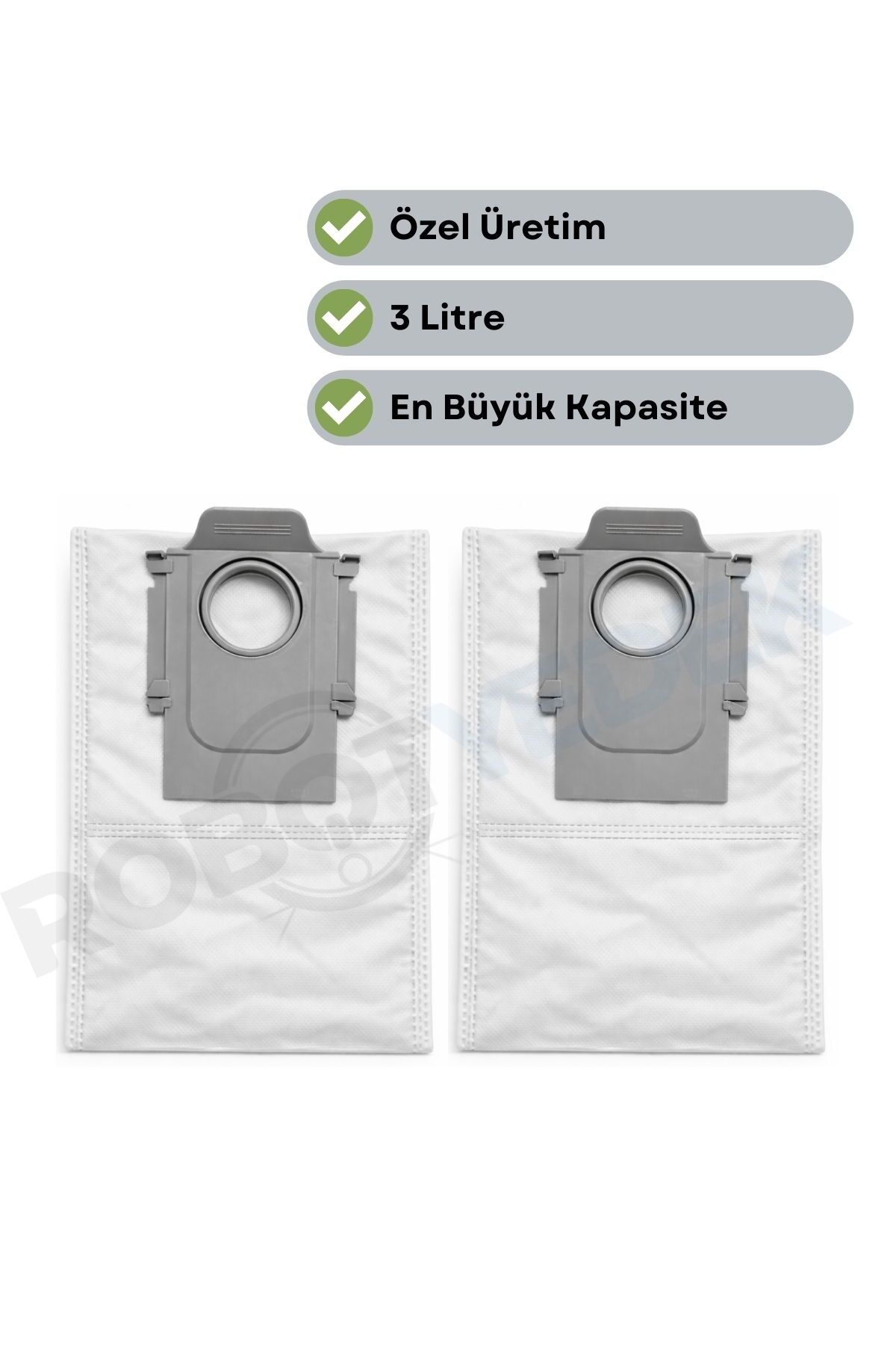 robotyedek Roborock QRevo L / L Pro Uyumlu 2 Adet Toz Çöp Torbası