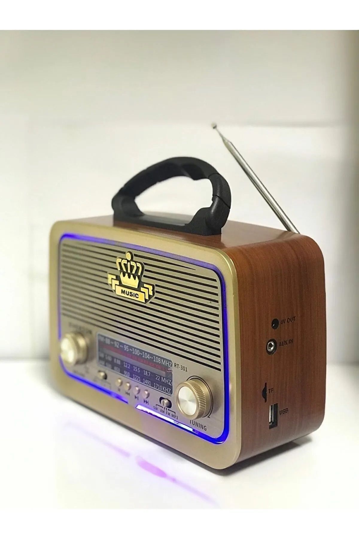 goldixpir 301 Eskitme Nostalji Tasarımlı Bluetoothlu Nostalji Radyo Fm-sd Kart-aux - Görsel 3