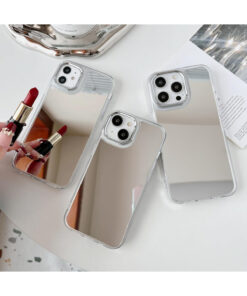 KVK PRİVACY iPhone 13-14-15 Uyumlu Aynalı Kılıf Kadınlar Makyaj Tazeleme Darbeye Karşı Dayanıklı Kapak - Görsel 3