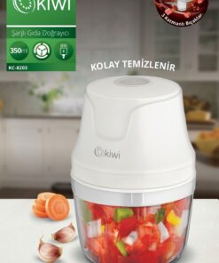 Kiwi Kc8203 3 Bıçaklı 350 ML Şarjlı Gıda Doğrayıcı Blender