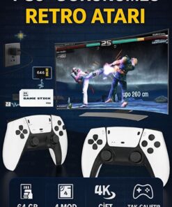 Zineets 20000 Pro Klasik Oyunlu Kablosuz Atari Retro Oyun Konsolu Ps5 Görünümlü Game Stick Nostalji - Görsel 3