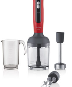 Arzum AR1092 Mano 1700W Turbo El Blender Seti Paslanmaz Çelik Bıçak, Doğrayıcı & Çırpıcı – Kırmızı