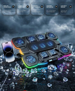 Alternative view of Rampage S50 Glacier RGB Işıklı 11 Fanlı LCD Göstergeli 1 Type C 1 Usb Girişli Yükselebilen Notebook Soğutucu