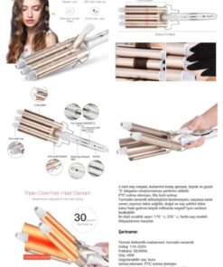 Alternative view of CVS Profesyonel Seramik Wag Su Dalgası Saç Maşası 220 Derece 25 Mm Turmalin Seramik Teknolojisi glrshop