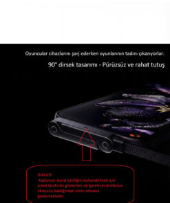 Alternative view of Fibaks 1.5mt 240W Ultra Hızlı Type-C Şarj Data Kablosu Katlanabilir Standlı Ergonomik Tasarım Örgülü