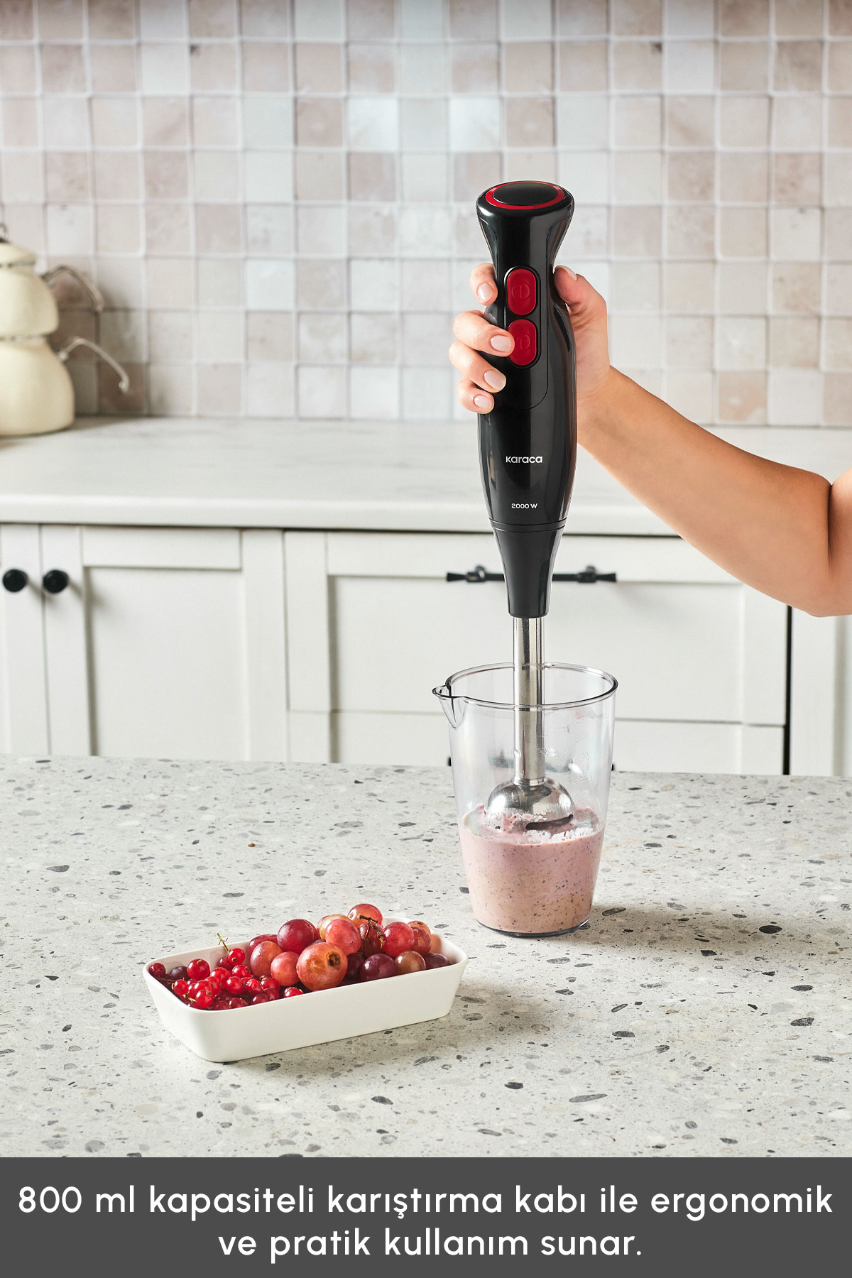 Karaca Pro Multimax 6 in 1 Çok Amaçlı Mutfak Robotu/Blender Seti Black 2000 W - Görsel 3