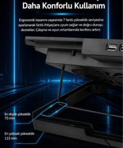 Alternative view of Torima Laptop Soğutucu Çift Fanlı Ayarlanabilir Dizüstü Bilgisayar Soğutma Fanı CF02