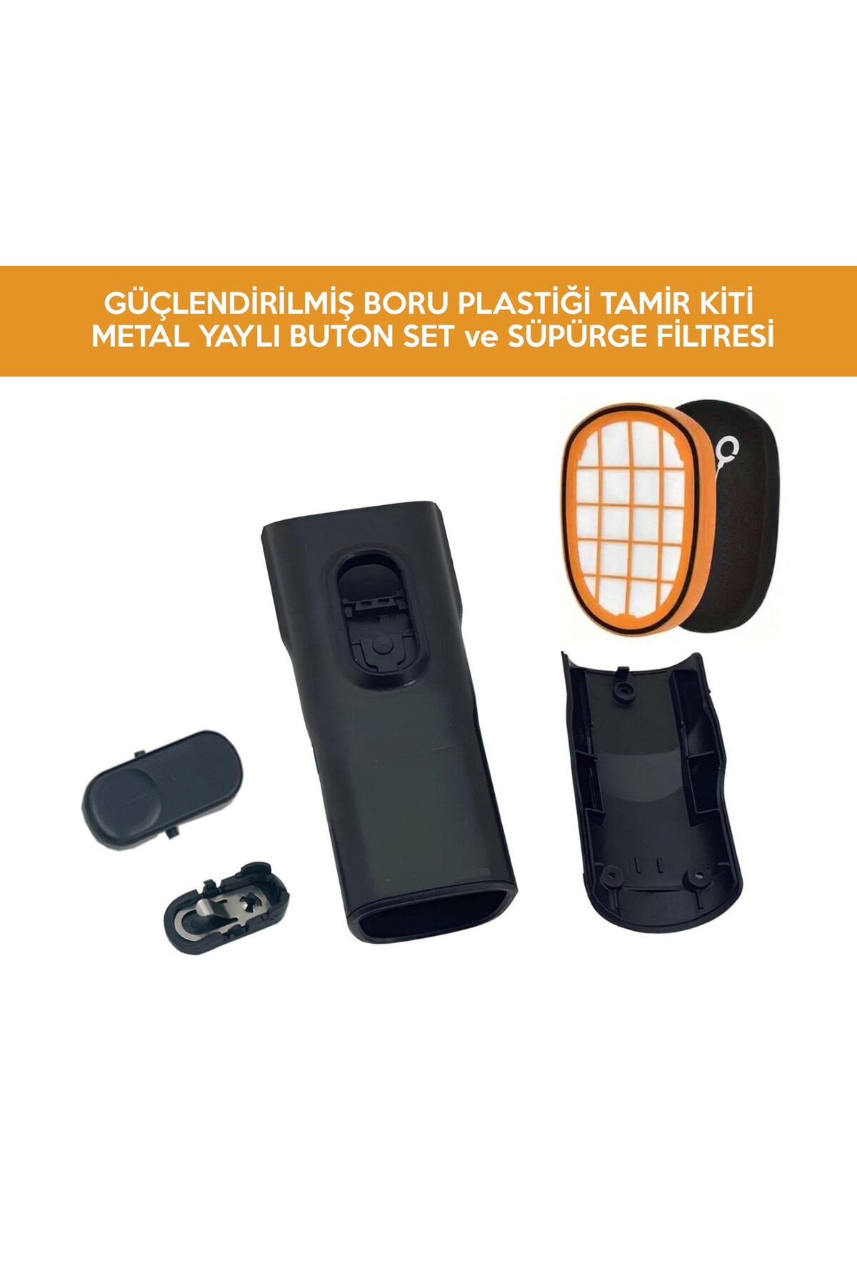 Philips XC 7043 Speed Pro Max Dikey Süpürge Boru Tamir Kiti , Metal Yaylı Buton ve Filtre