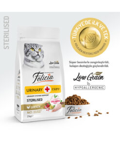 Felicia Kolajen Destekli Hipoalerjenik Tavuklu Kısırlaştırılmış Yetişkin Kedi Maması 2KG